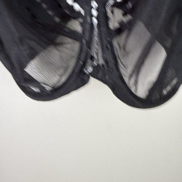 Elomi Matilda Full Figure Underwire Bra Black Sheer Mesh 34L 34HH EL8900 - Picture 3 of 6